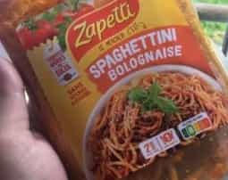 Test Spaghetti bolognaise Zapetti Approuvé par les Familles