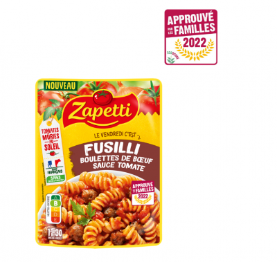 Zapetti Fusilli boulette de boeuf Approuvé par les Familles 2022