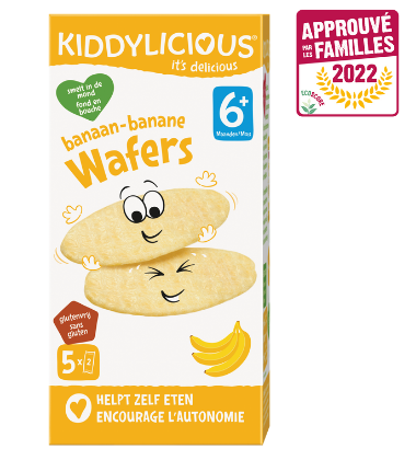 Kiddylicious Wafers banane lauréat 2022 Approuvé par les Familles