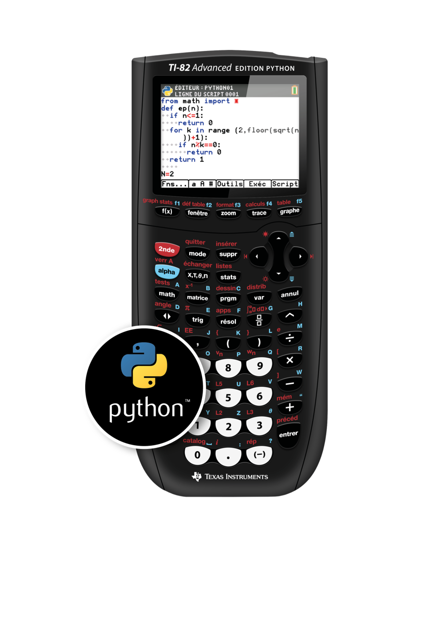 TI-82 Advanced Edition Python Approuvé par les Familles 2023